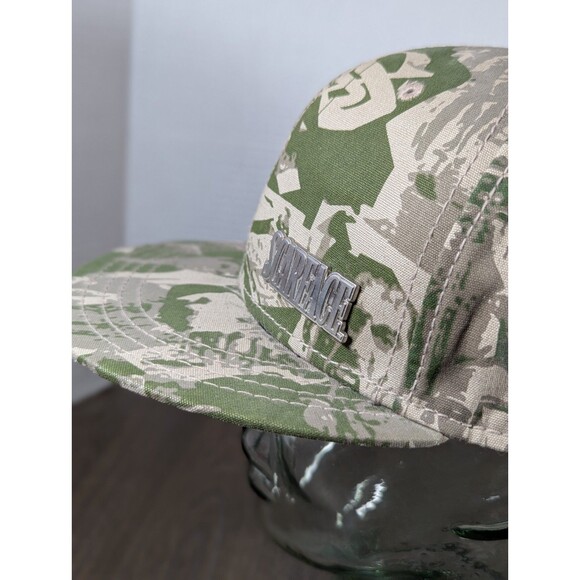 VTG SCARFACE Movie Scene Camo Print Fitted Cap Hat XL Green Tan Camouflage - Picture 6 of 15